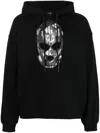 44 Label Group Graphic-print Cotton Hoodie In Blue