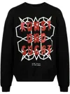 44 Label Group Graphic-print Cotton Sweatshirt In Black