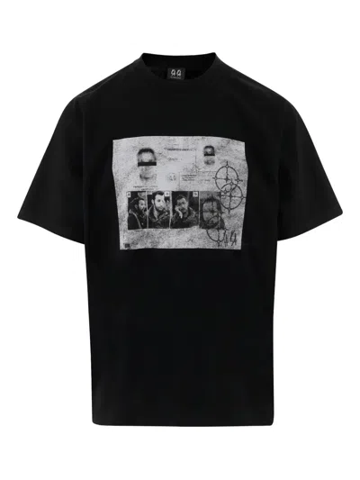 44 Label Group Graphic-print Short-sleeve T-shirt In Black
