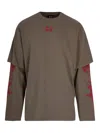 44 Label Group T-shirt Ewigkeit Double Sleeve In Brown