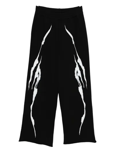 44 Label Group Graphic-print Trousers In Black