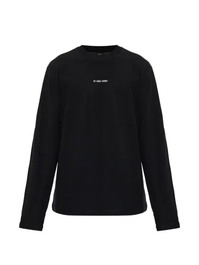 44 Label Group Graphic-print Long-sleeve T-shirt In Black