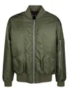 44 Label Group Green Bomber Jacket With Ribbed Detailing In Green