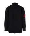44 Label Group Multipocketed Denim Jacket With Snap Buttons In Black