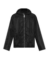 44 Label Group Zip-up Hooded Jacket In Black