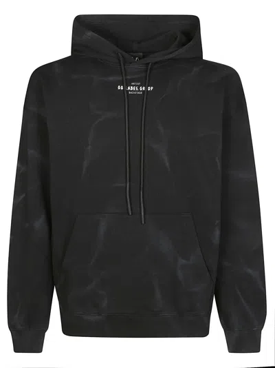 44 Label Group Hoodie Sfumata Logo In Black