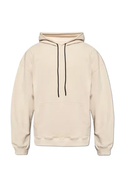 44 Label Group Hoodie With Logo In Bianco