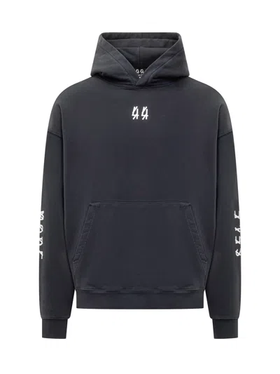 44 Label Group Hoodie With Logo In Black