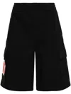 44 Label Group Id Canvas Cargo Shorts In Black