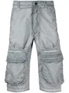 44 Label Group Logo-embroidered Cargo Shorts In Grey