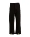 44 Label Group Logo-embroidered Straight-leg Trousers In Black