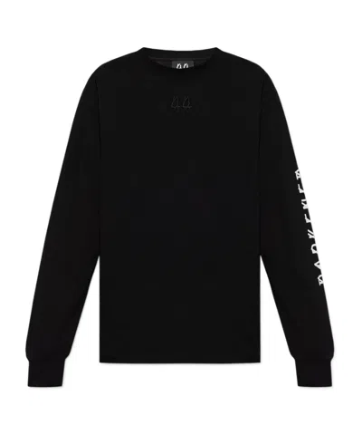 44 Label Group Logo-embroidered T-shirt In Black