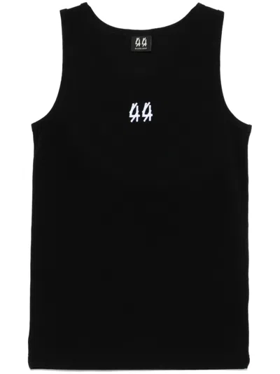 44 Label Group Logo-embroidered Tank Top In Black