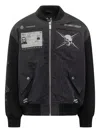 44 Label Group Logo-motif Bomber Jacket In Black