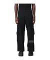 44 Label Group Logo-patch Cotton Cargo Pants In Black