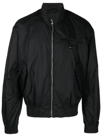 44 Label Group Logo-print Bomber Jacket In Schwarz