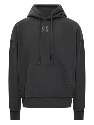 44 LABEL GROUP LOGO-PRINT HOODIE