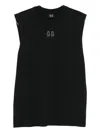 44 Label Group Logo-print Sleeveless Vest In Black