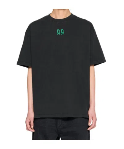 44 Label Group Logo Printed Crewneck T-shirt In Black