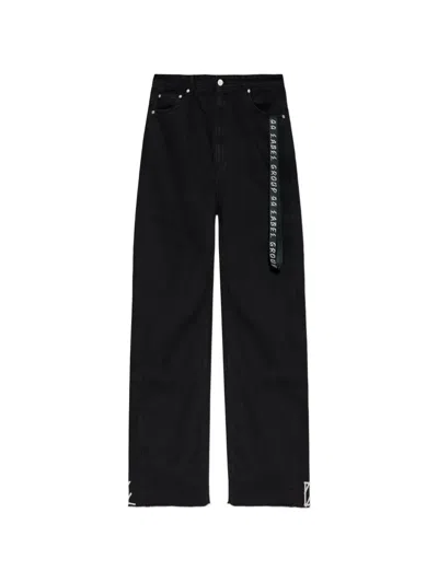 44 Label Group Logo-trim Trousers In Metallic