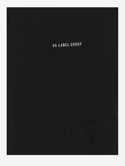 44 Label Group Logo-print Cotton Tank Top In Black