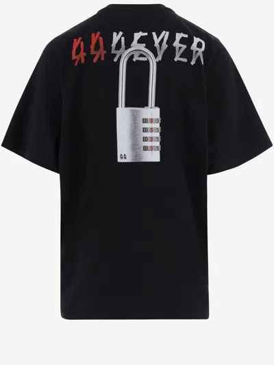 44 Label Group Logo-print Cotton T-shirt In Black