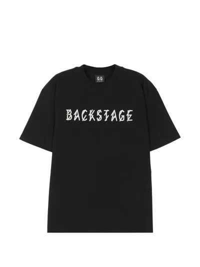 44 Label Group Logo-print Cotton T-shirt In Black