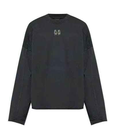 44 Label Group Long-sleeved Sweatshirt In Black