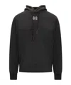 44 Label Group Relaxed Fit Black Cotton Hoodie With Bold Graphic Print In Black