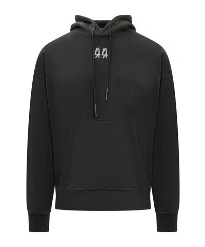 44 LABEL GROUP LOGO-PRINT HOODIE