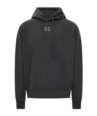 44 LABEL GROUP LOGO-PRINT HOODIE