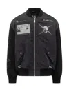 44 Label Group Logo-motif Bomber Jacket In Black
