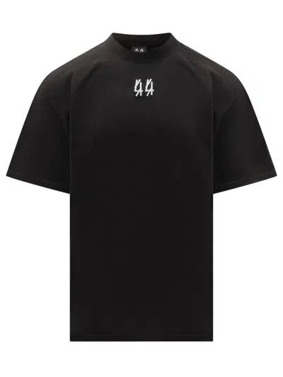 44 Label Group M  Black T-shirt With Embroidered Logo