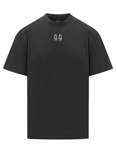 44 Label Group M  T-shirt Embroidered Logo In Black