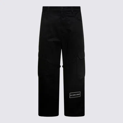 44 LABEL GROUP M44 LABEL GROUP BLACK AND WHITE COTTON CARGO PANTS