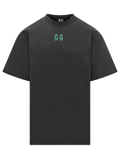 44 LABEL GROUP M44 LABEL GROUP BLACK OVERSIZED 44 LABEL GROUP T-SHIRT WITH GREEN LOGO