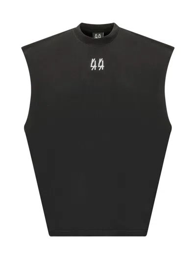 44 Label Group Logo-print Sleeveless Vest In Black