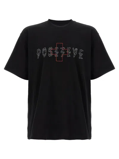 44 Label Group Cotton T-shirt With Print In Black