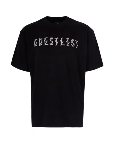44 Label Group Graphic Black Cotton Guestlist T-shirt