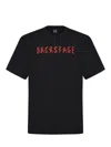 44 Label Group Black T-shirt With Print On The Front And Maxi Logo On The Back In Cotton Man