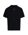 44 Label Group Black Crewneck T-shirt With Logo On The Front And Maxi Logo On The Rear In Cotton Man In Black