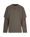44 Label Group T-shirt Ewigkeit Double Sleeve In Brown