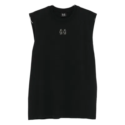 44 Label Group Logo-print Sleeveless Vest In Black
