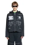 44 Label Group Commission Raw-cut Zip Hoodie In Black