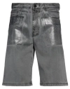44 Label Group Man Denim Shorts Lead Size 32 Cotton In Grey