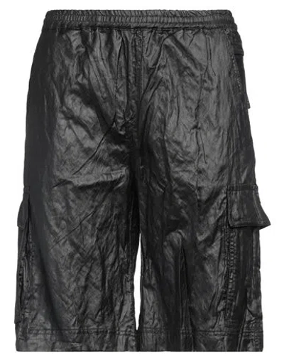 44 Label Group Man Shorts & Bermuda Shorts Black Size 38 Viscose, Pes, Cotton, Metallic Fiber