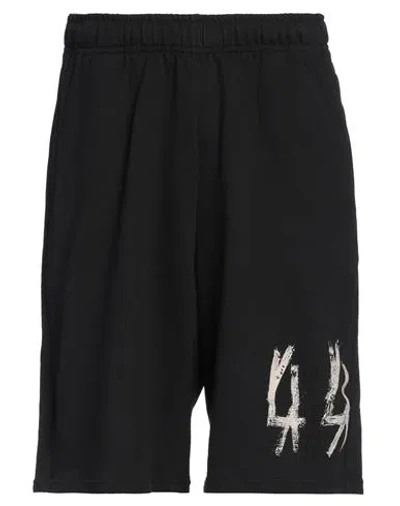 44 LABEL GROUP 44 LABEL GROUP MAN SHORTS & BERMUDA SHORTS BLACK SIZE L COTTON