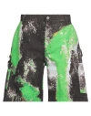 44 Label Group Man Shorts & Bermuda Shorts Green Size 38 Cotton In Green