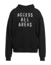 44 Label Group Men Cotton Sweatshirt With Frontal And Back Logo Print In Black