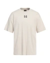 44 Label Group Man T-shirt Beige Size Xxl Cotton